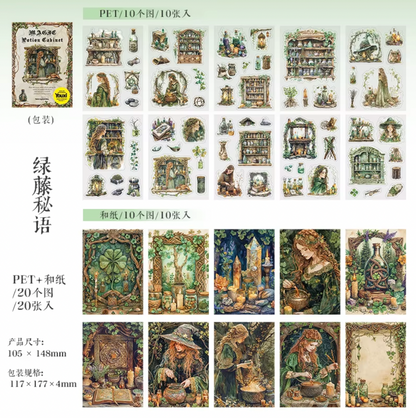 Libro de stickers & papeles Magic Potion Cabinet