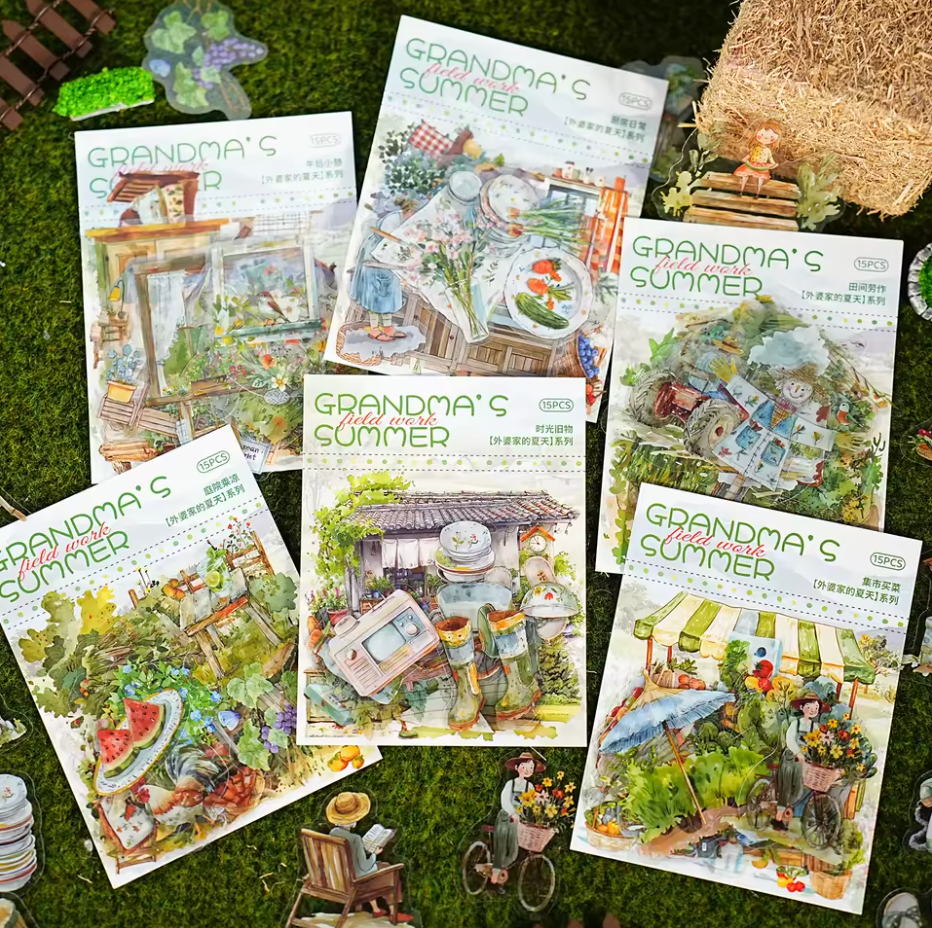 6 Paquetes de Stickers Grandma's summer