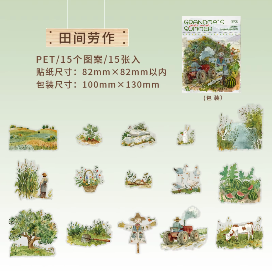 6 Paquetes de Stickers Grandma's summer