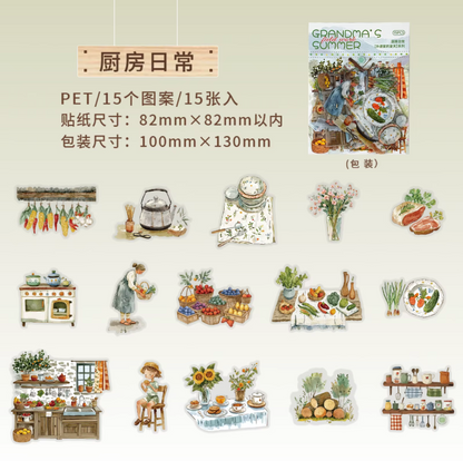 6 Paquetes de Stickers Grandma's summer