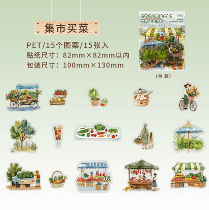 6 Paquetes de Stickers Grandma's summer