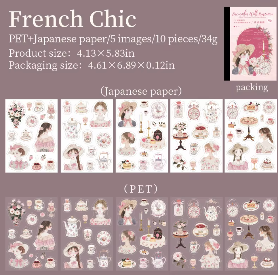 Libro de Stickers 10 paginas Romance