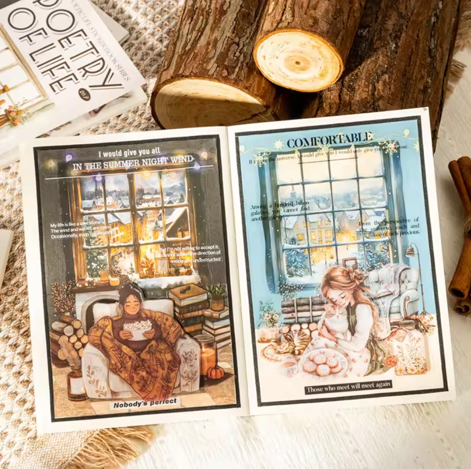 Libro de stickers 20 paginas Poetry of life