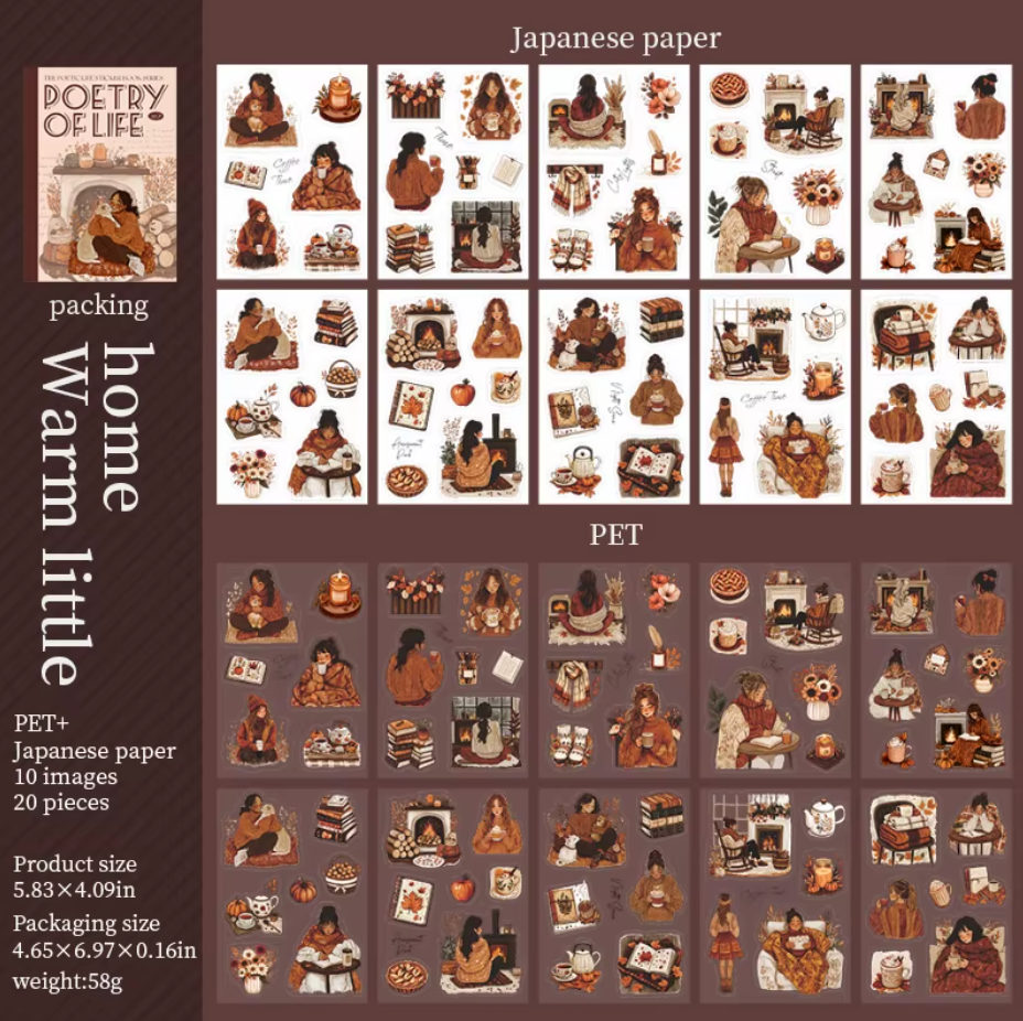 Libro de stickers 20 paginas Poetry of life