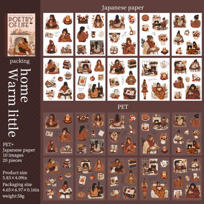 Libro de stickers 20 paginas Poetry of life