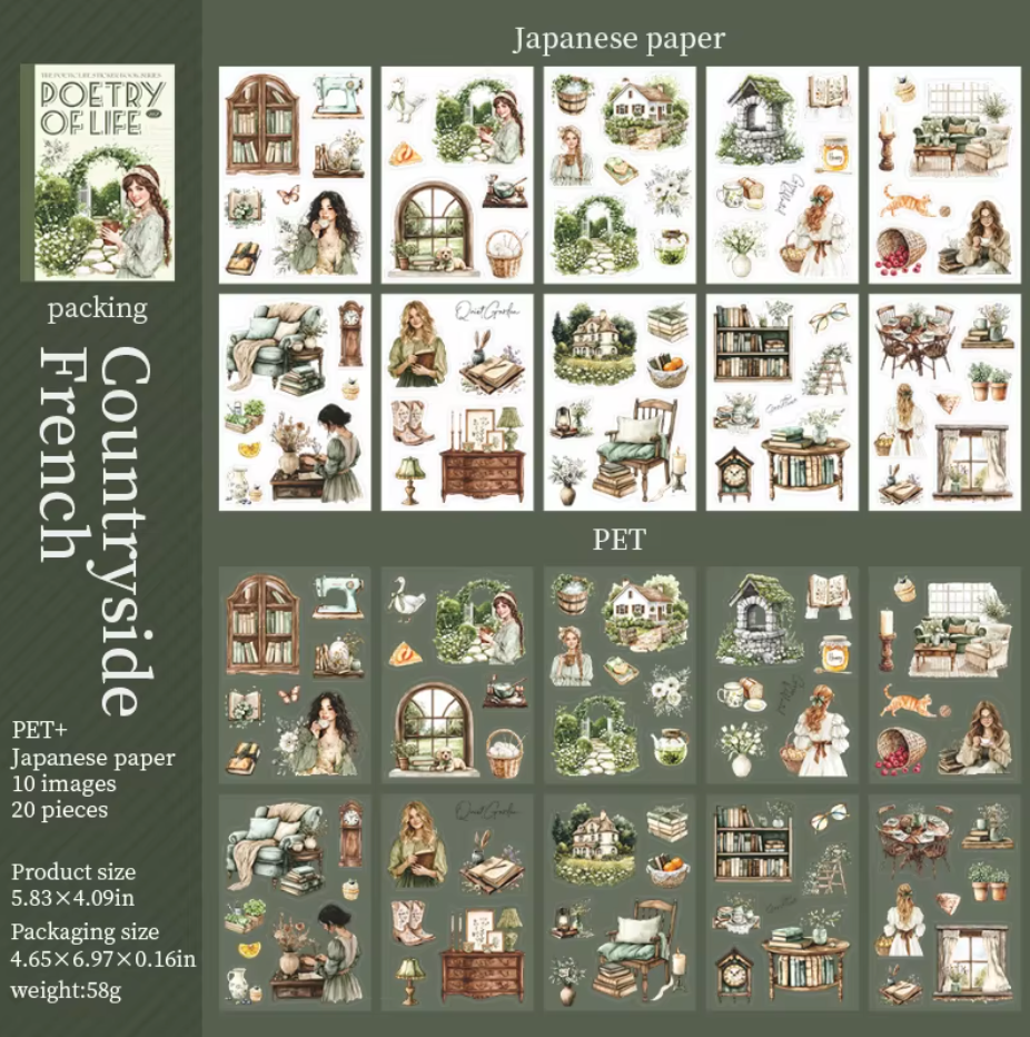 Libro de stickers 20 paginas Poetry of life