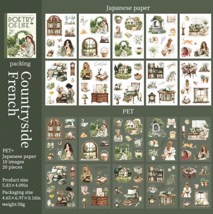 Libro de stickers 20 paginas Poetry of life