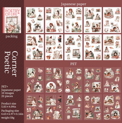 Libro de stickers 20 paginas Poetry of life