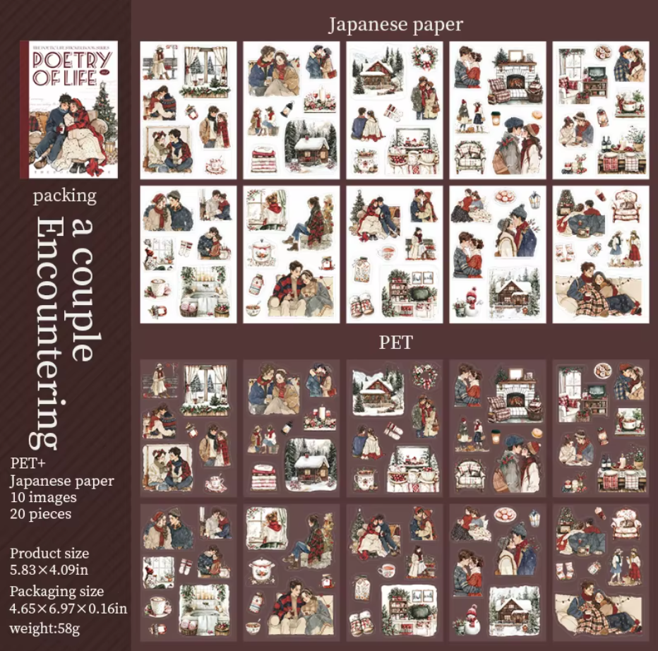 Libro de stickers 20 paginas Poetry of life