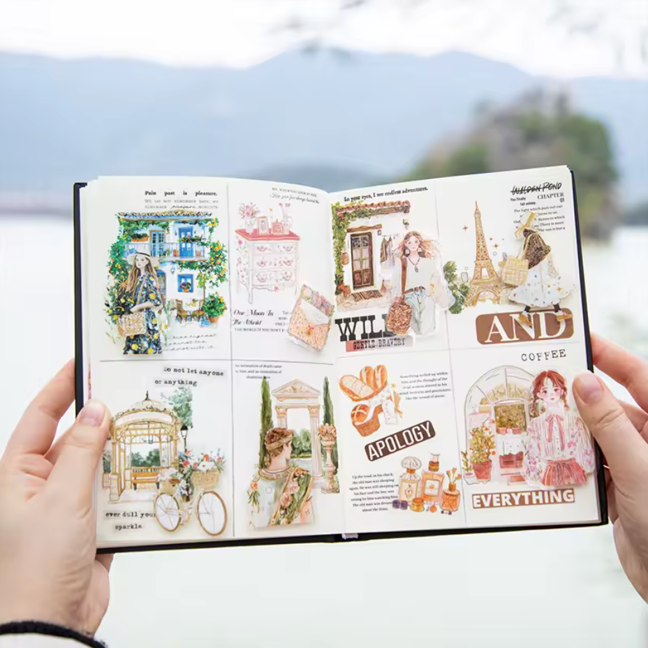 6 Paquetes de 20 Stickers con foil dorado