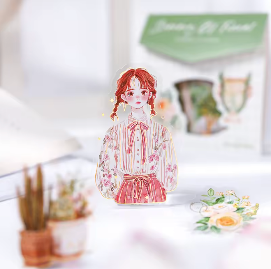 6 Paquetes de 20 Stickers con foil dorado