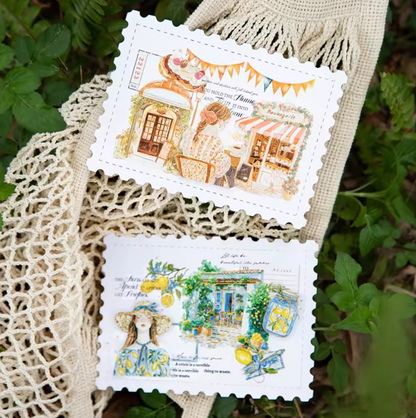 6 Paquetes de 20 Stickers con foil dorado