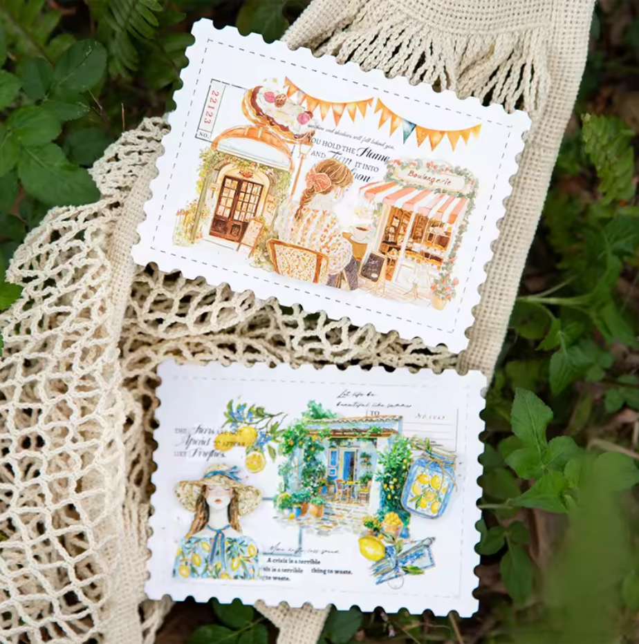 6 Paquetes de 20 Stickers con foil dorado