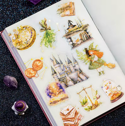 4 Paquetes de 20 Stickers con Detalles dorados Halloween