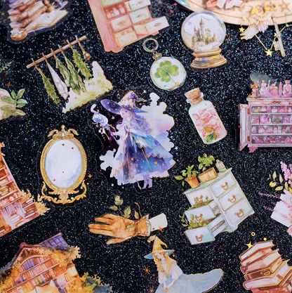 4 Paquetes de 20 Stickers con Detalles dorados Halloween