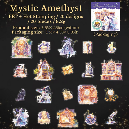 4 Paquetes de 20 Stickers con Detalles dorados Halloween