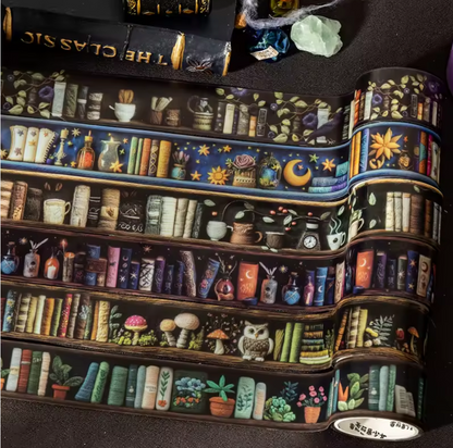 Washi Tape Ancho Libros bordados