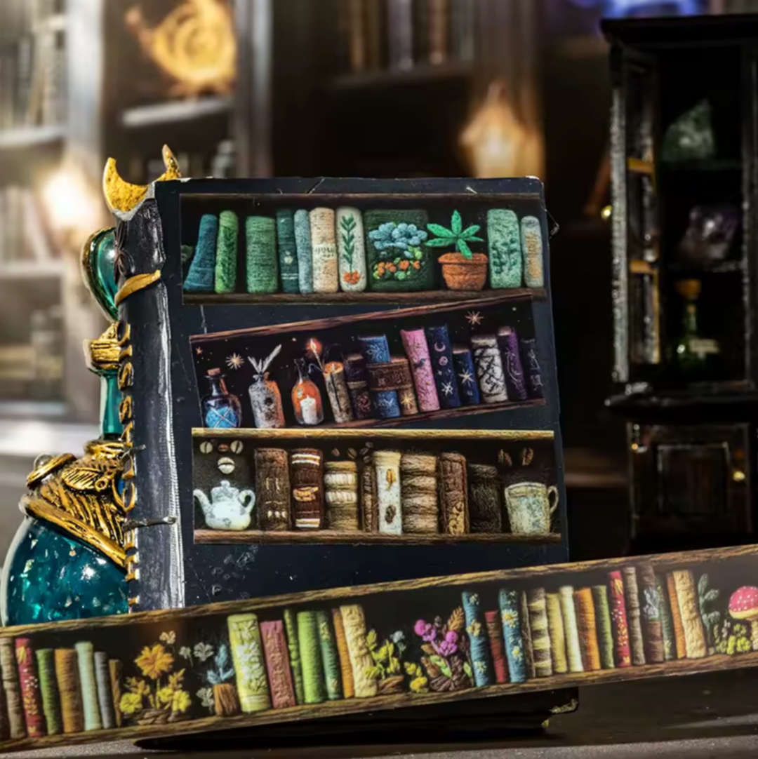 Washi Tape Ancho Libros bordados