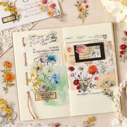 30 Stickers Flores del campo