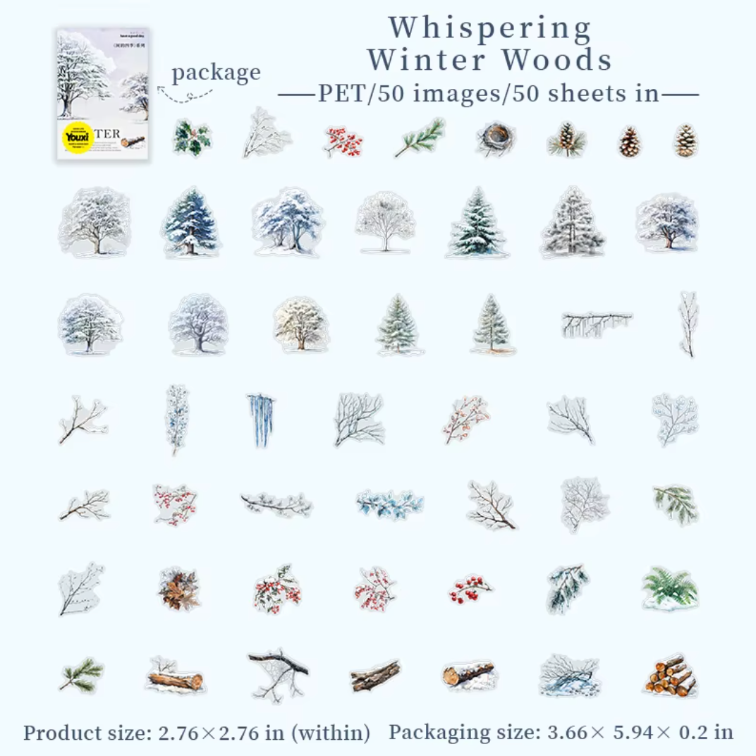 50 Stickers Arboles de temporada