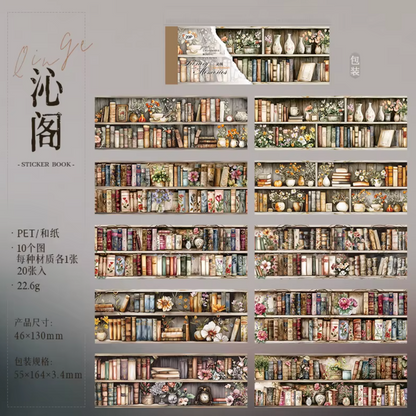 Bloc de 20 Hojas de Stickers Libros