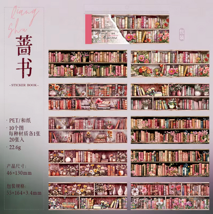 Bloc de 20 Hojas de Stickers Libros