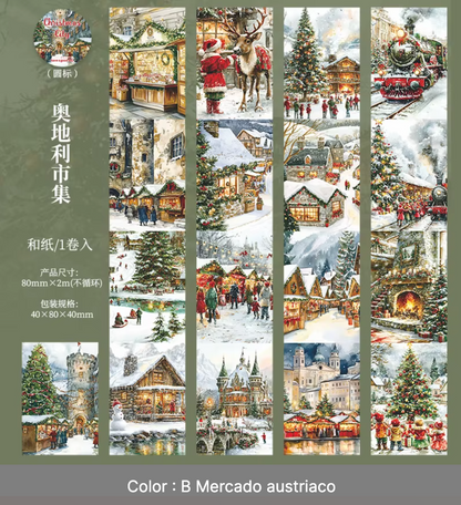 Rollo de Stickers Ciudades Navideñas