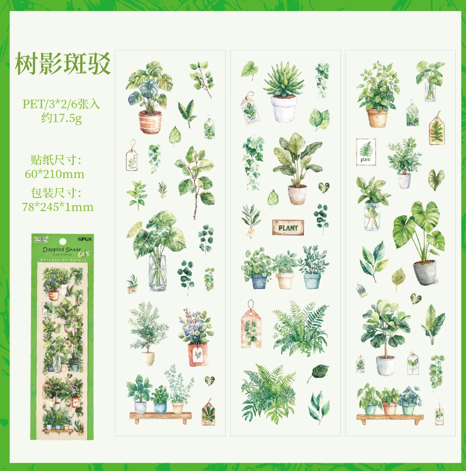 6 Hojas de stickers