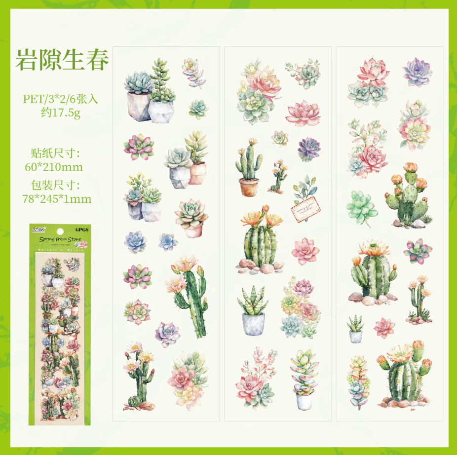 6 Hojas de stickers