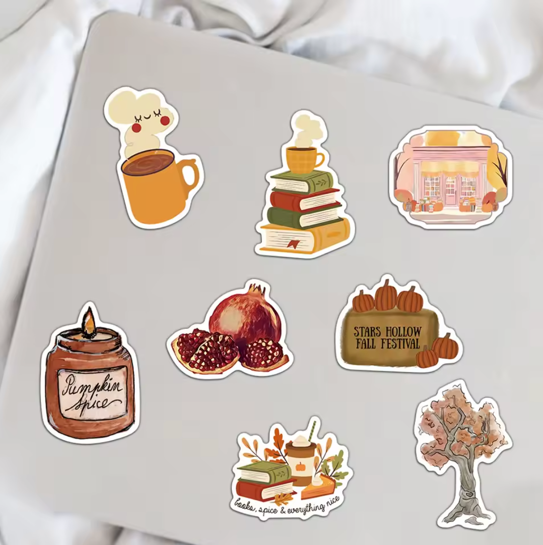 50 Stickers Vinil Otoño Fall