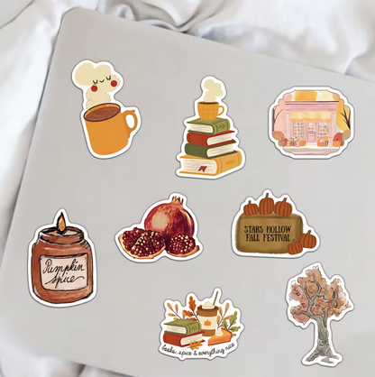 50 Stickers Vinil Otoño Fall