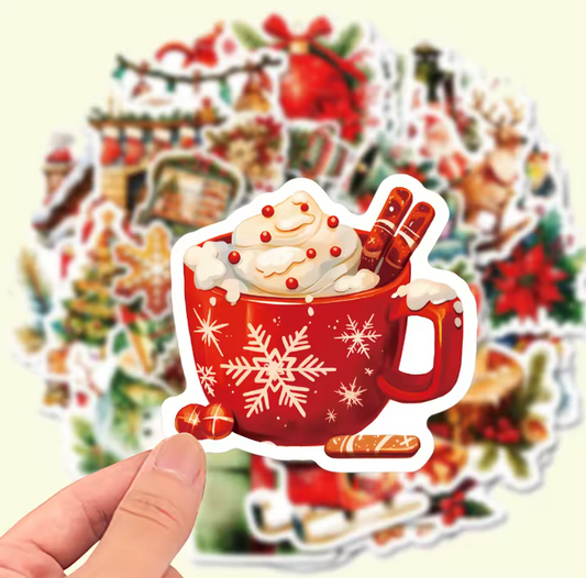 50 Stickers Vinil Navideños