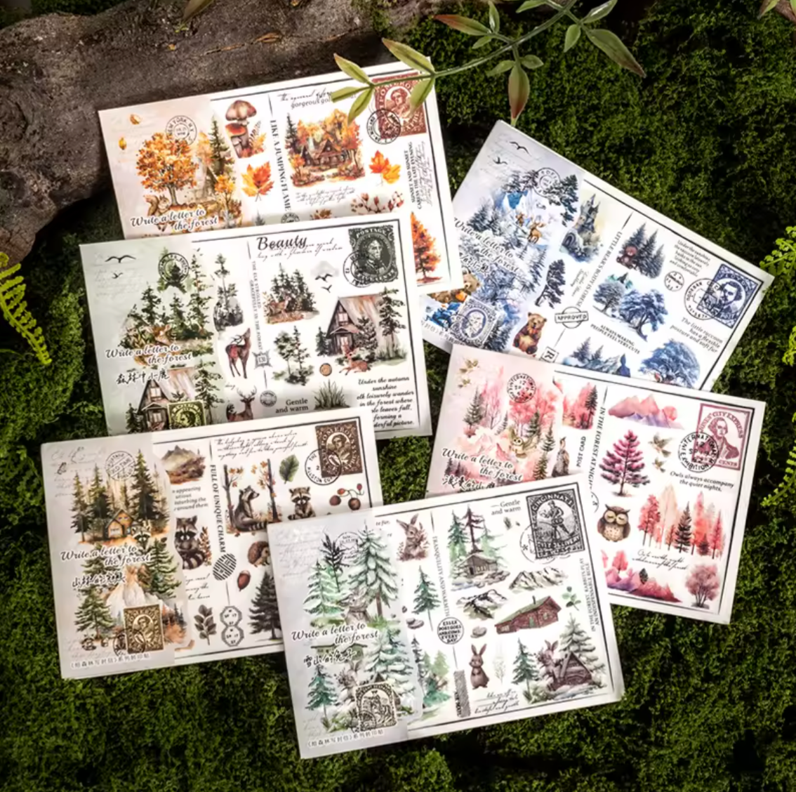 2 Hojas Transfer animales & naturaleza