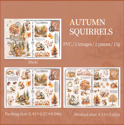 2 Hojas Transfer animales & naturaleza