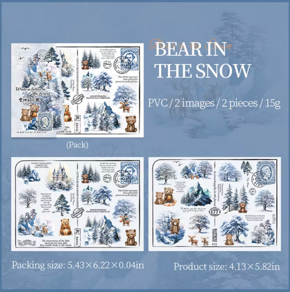 2 Hojas Transfer animales & naturaleza