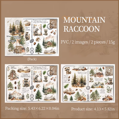 2 Hojas Transfer animales & naturaleza