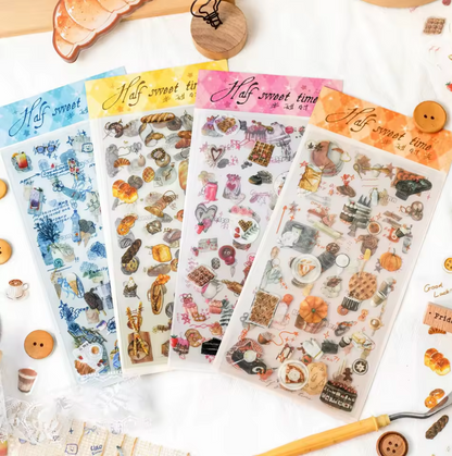 3 Hojas de stickers minis