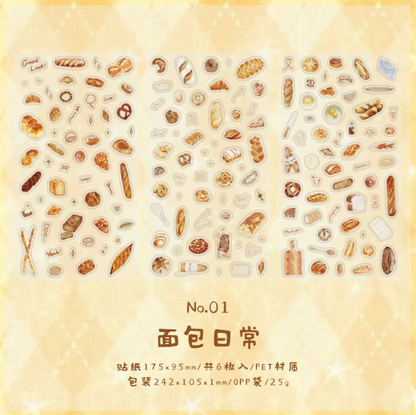 3 Hojas de stickers minis