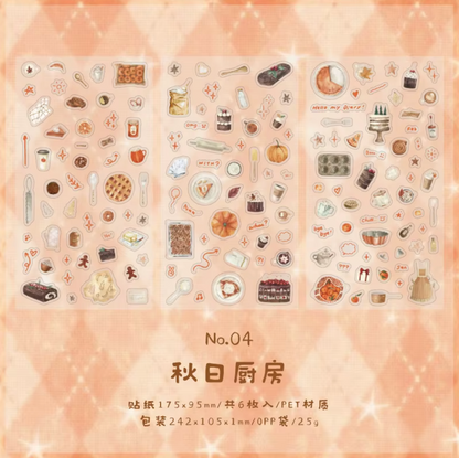 3 Hojas de stickers minis