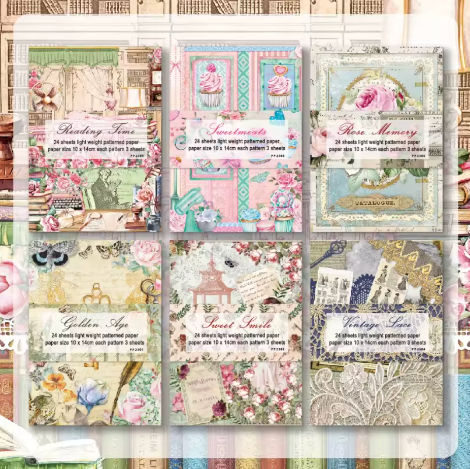 24 Papeles Vintage - Varias opciones