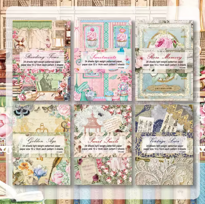 24 Papeles Vintage - Varias opciones