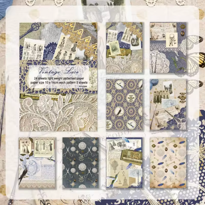 24 Papeles Vintage - Varias opciones