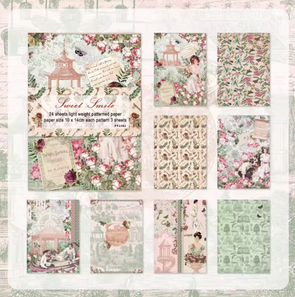 24 Papeles Vintage - Varias opciones