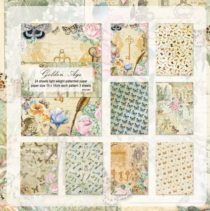 24 Papeles Vintage - Varias opciones