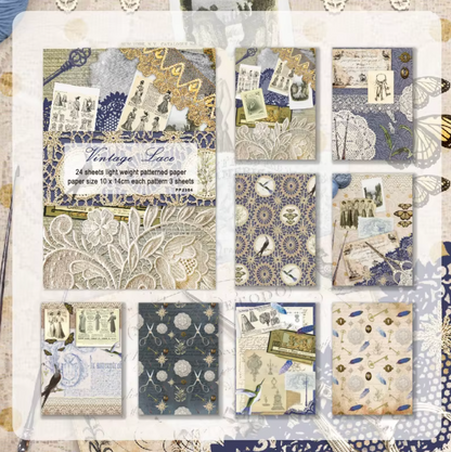 24 Papeles Vintage - Varias opciones
