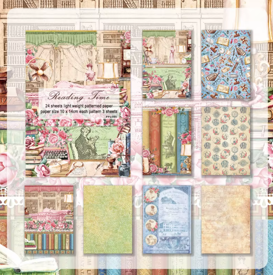 24 Papeles Vintage - Varias opciones