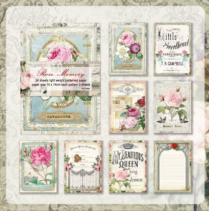 24 Papeles Vintage - Varias opciones