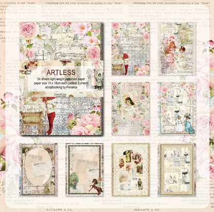 24 Papeles Vintage - Varias opciones