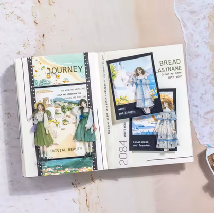 Libro de stickers y papeles Monitas & paisajes