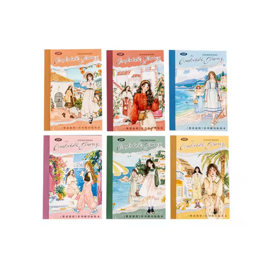 Libro de stickers y papeles Monitas & paisajes